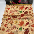 Breathable Colorful Different Leaves Pattern Printed Fabrics